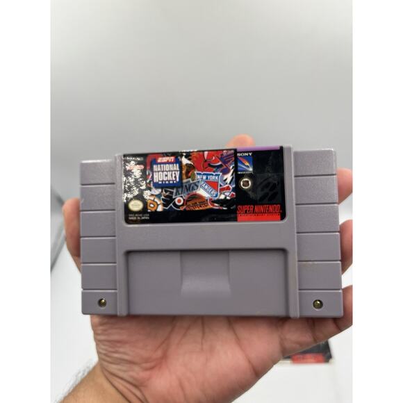 ESPN National Hockey Night (SNES, 1994) CIB Manual Tested B - Picture 4 of 16
